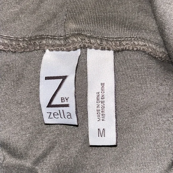 Z by Zella Bomber Fleece Hooded Sherpa Gray Jacket Size Medium - Picture 4 of 13